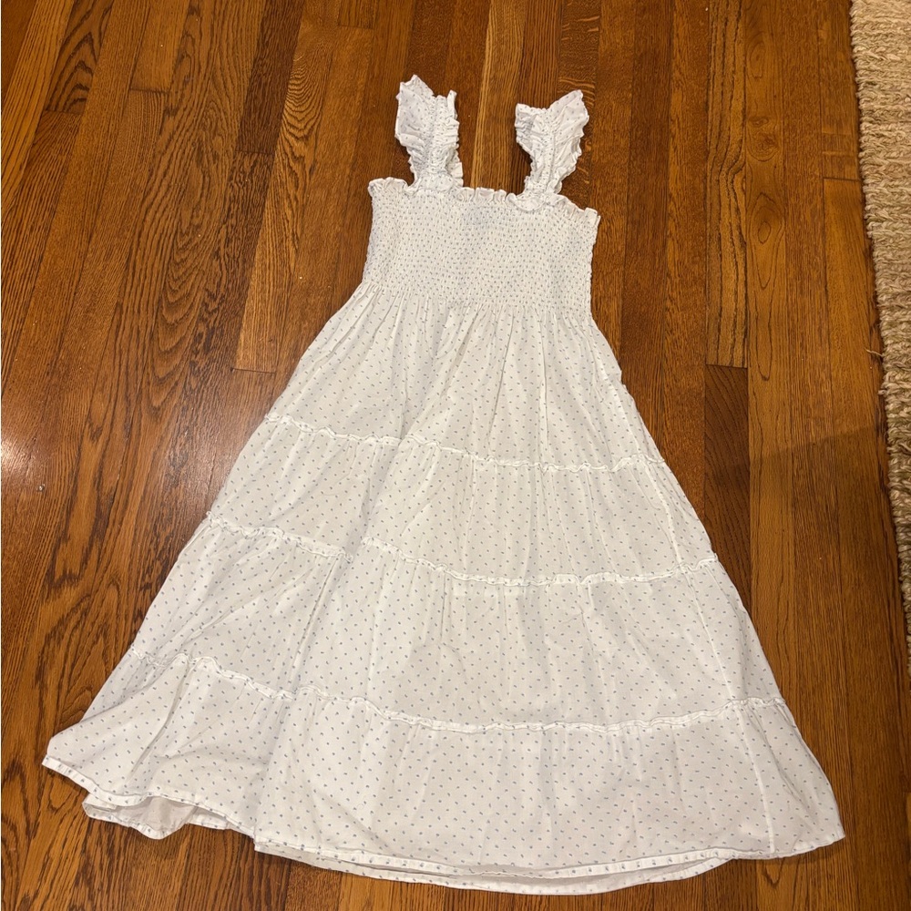 Hill House White Midi Dress